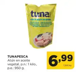 Alimerka TUNAPESCA Atún en aceite vegetal oferta