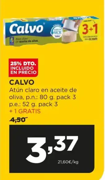 Alimerka CALVO Atún claro en aceite de oliva oferta