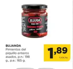 Alimerka BUJANDA Pimientos del piquillo enteros asados oferta
