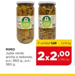 Alimerka MIMO Judía verde ancha o redonda oferta