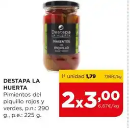 Alimerka DESTAPA LA HUERTA Pimientos del piquillo rojos y verdes oferta