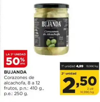 Alimerka BUJANDA Corazones de alcachofa oferta