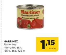 Alimerka MARTÍNEZ Pimientos morrones oferta