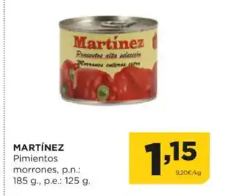 Alimerka MARTÍNEZ Pimientos morrones oferta