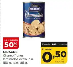 Alimerka CIDACOS Champiñones laminados extra oferta
