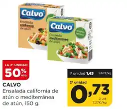 Alimerka CALVO Ensalada california de atún o mediterránea de atún oferta