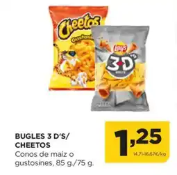 Alimerka BUGLES 3 D'S/ CHEETOS Conos de maíz o gustosines oferta