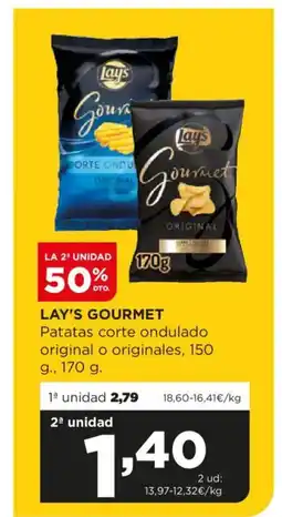 Alimerka LAY'S GOURMET Patatas corte ondulado original o originales oferta
