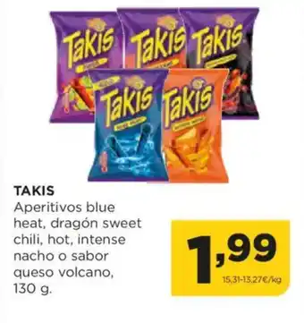 Alimerka TAKIS Aperitivos blue heat, dragón sweet chili, hot, intense nacho o sabor oferta