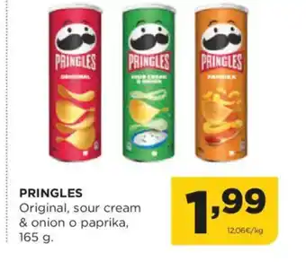 Alimerka PRINGLES Original, sour cream & onion o paprika oferta