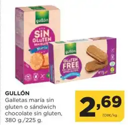 Alimerka GULLÓN Galletas maría sin gluten o sándwich oferta