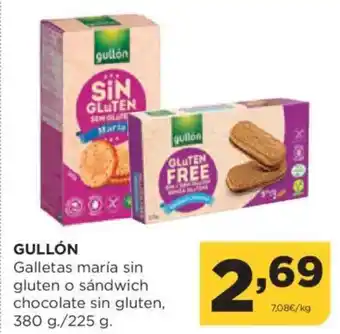 Alimerka GULLÓN Galletas maría sin gluten o sándwich oferta