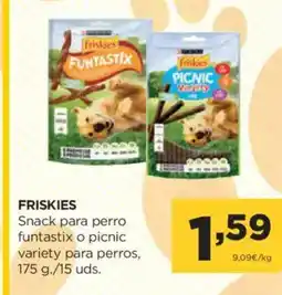 Alimerka FRISKIES Snack para perro funtastix o picnic variety para perros oferta