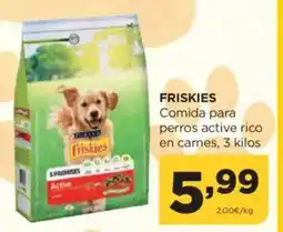Alimerka FRISKIES Comida para perros active rico oferta