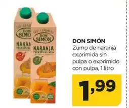 Alimerka DON SIMÓN Zumo de naranja exprimida sin pulpa o exprimido con pulpa oferta
