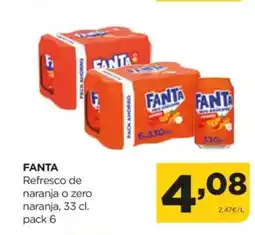 Alimerka FANTA Refresco de naranja o zero naranja oferta