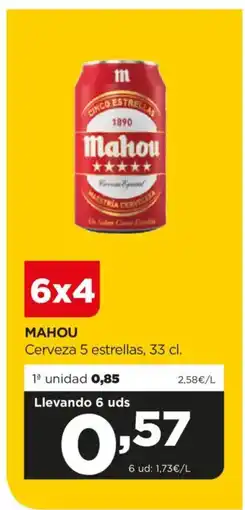 Alimerka MAHOU Cerveza 5 estrellas oferta