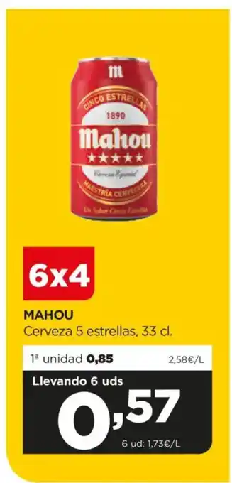 Alimerka MAHOU Cerveza 5 estrellas oferta