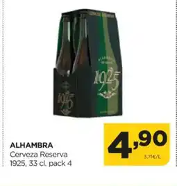 Alimerka ALHAMBRA Cerveza Reserva 1925 oferta