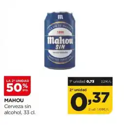 Alimerka MAHOU Cerveza sin alcohol oferta