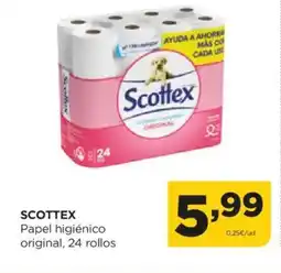 Alimerka SCOTTEX Papel higiénico original, 24 rollos oferta