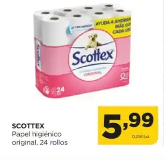 Alimerka SCOTTEX Papel higiénico original, 24 rollos oferta