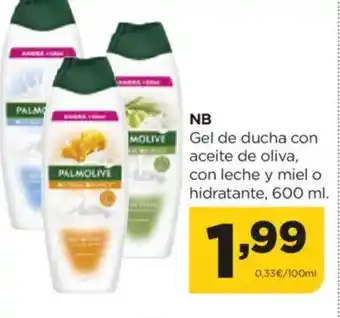 Alimerka NB Gel de ducha con aceite de oliva, con leche y miel o hidratante oferta