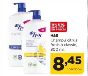 Alimerka H&S Champú citrus fresh o classic oferta