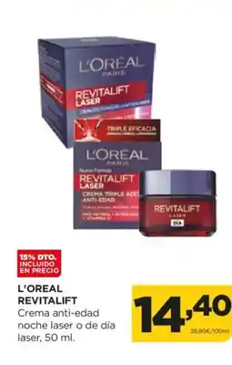 Alimerka L'OREAL REVITALIFT Crema anti-edad noche laser o de día oferta