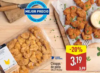 ALDI Chispas de pollo oferta
