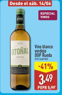 ALDI Vino blanco verdejo DOP Rueda oferta