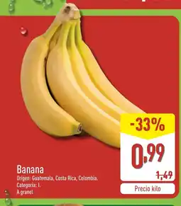 ALDI Banana oferta
