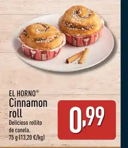 ALDI EL HORNO Cinnamon roll oferta