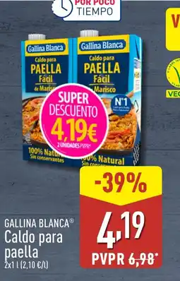 ALDI GALLINA BLANCA Caldo para paella oferta