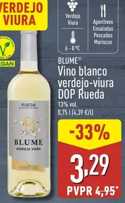 ALDI BLUME Vino blanco verdejo-viura DOP Rueda oferta