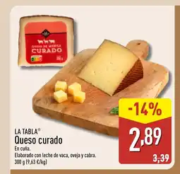ALDI LA TABLA Queso curado oferta