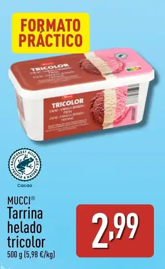 ALDI MUCCI Tarrina helado tricolor oferta