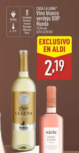 ALDI CASA LA LUNA Vino blanco verdejo DOP Rueda oferta