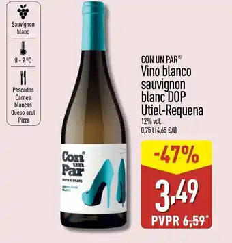 ALDI CON UN PAR Vino blanco sauvignon blanc DOP Utiel-Requena oferta