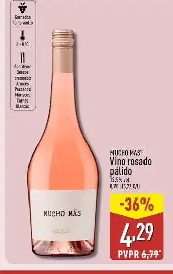 ALDI MUCHO MAS Vino rosado pálido oferta