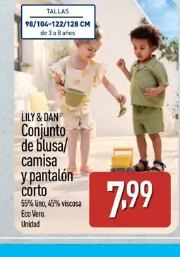 ALDI LILY & DAN Conjunto de blusa/ camisa y pantalón corto oferta