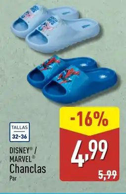ALDI DISNEY / MARVEL Chanclas oferta