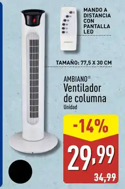 ALDI AMBIANO Ventilador de columna oferta