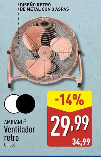 ALDI AMBIANO Ventilador retro oferta