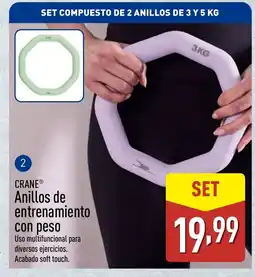 ALDI CRANE Anillos de entrenamiento con peso oferta