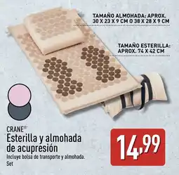 ALDI CRANE Esterilla y almohada de acupresión oferta