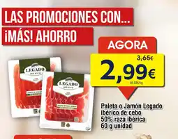 FROIZ Paleta o Jamón Legado ibérico de cebo 50% raza ibérica oferta