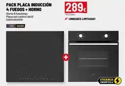 Brico Depôt Pack placa inducción 4 fuegos + horno oferta