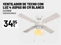 Brico Depôt Ventilador de techo con luz 4 aspas oferta