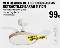 Brico Depôt Ventilador de techo con aspas retractiles baran s oferta